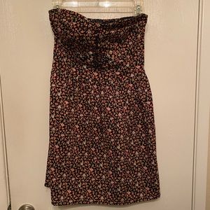 Strapless size medium floral dress